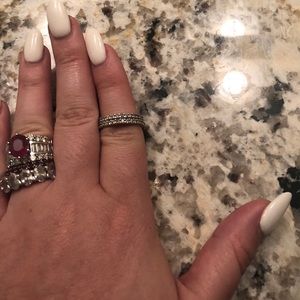 SOLD 3 carat total diamond weight double eternity